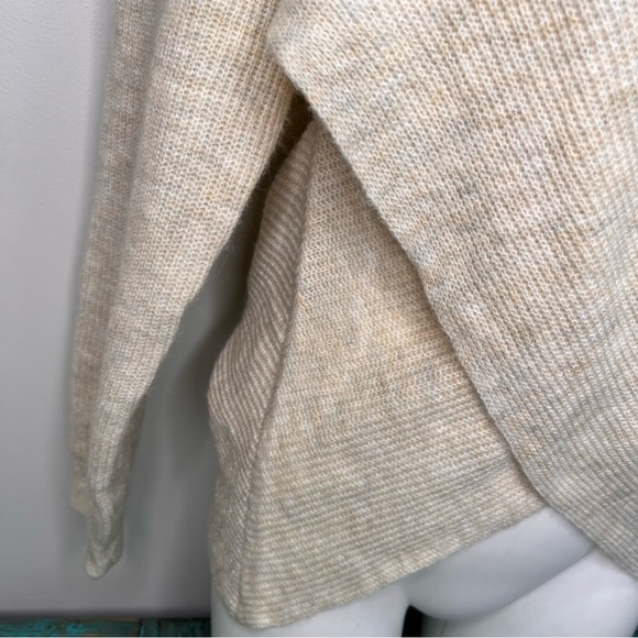 Nordstrom Open Edit Wrap Tan Knit Sweater Size XL - Picture 5 of 13